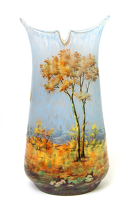 Daum Nancy, Fall Scenic Vase