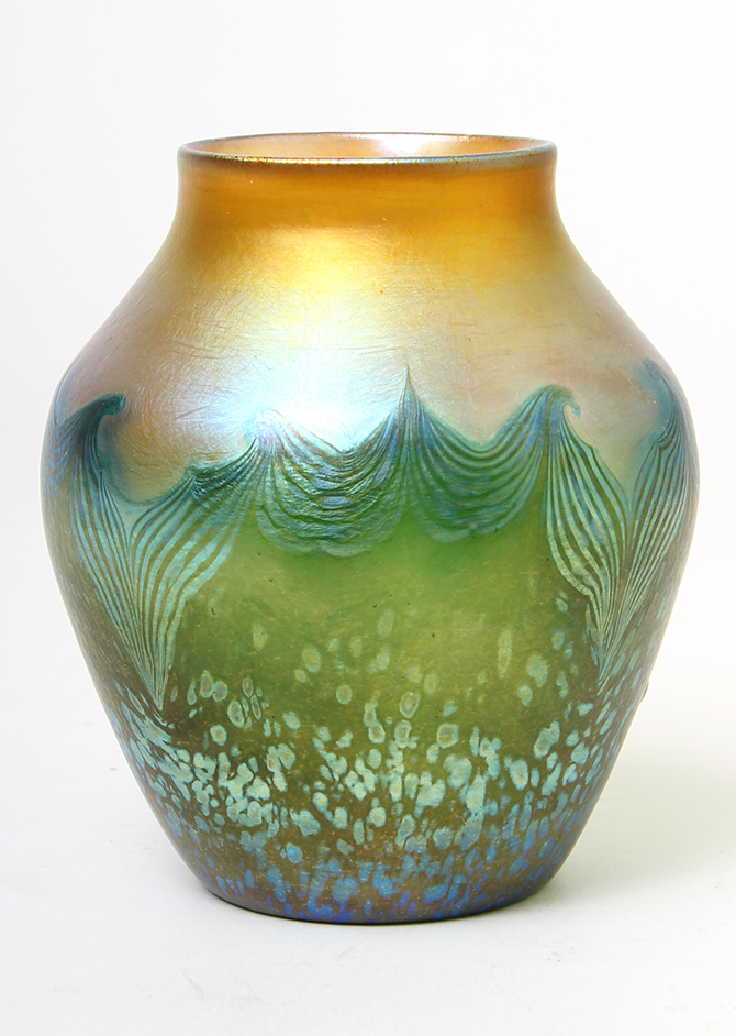 Tiffany Favrile, Oil Spot Vase