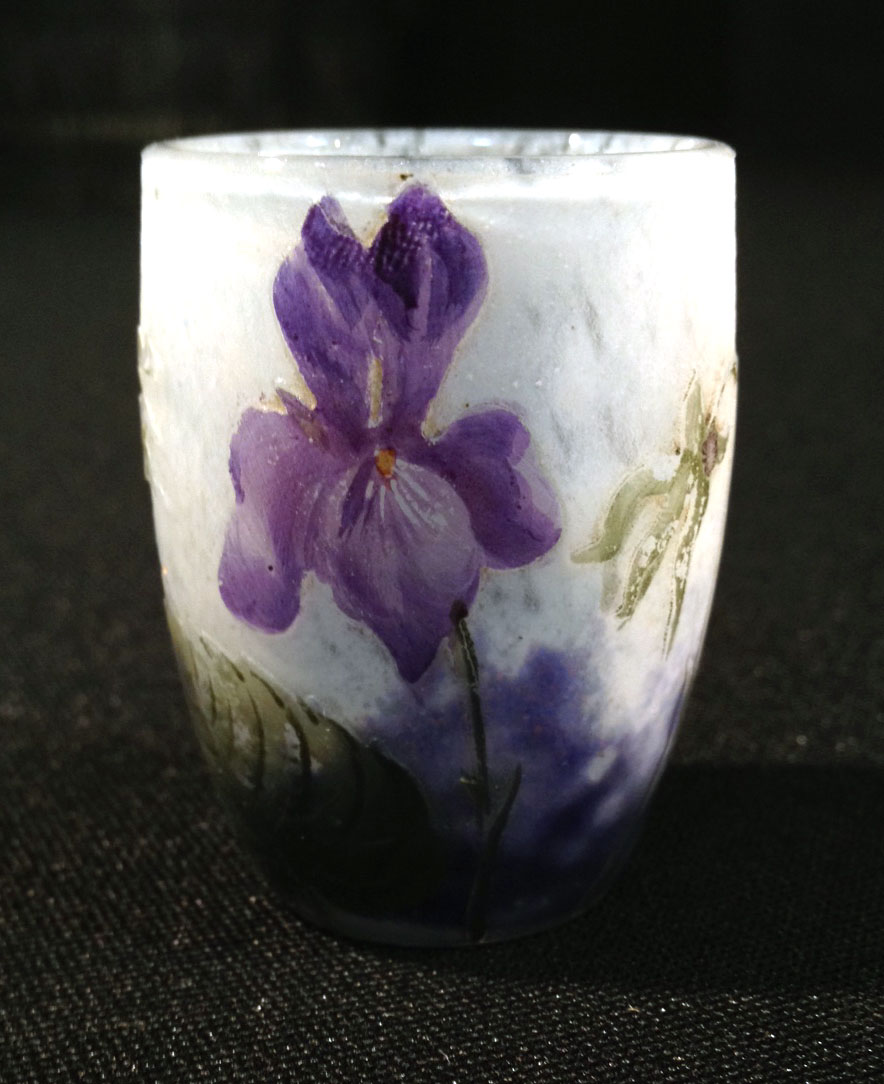 Daum Nancy, Violets Miniature Tumbler