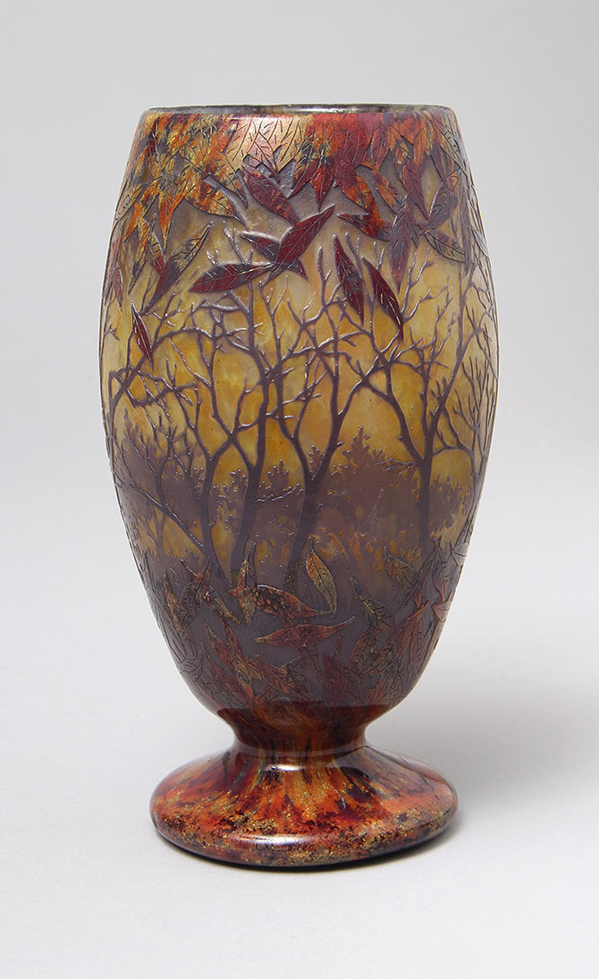 Daum Nancy, Fall Leaves Vase