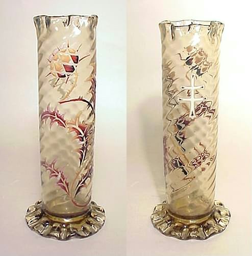 Gallé (Galle), Crystallerie Cylinder Vase