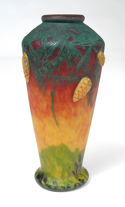 Daum Nancy, Pine Cone Vase