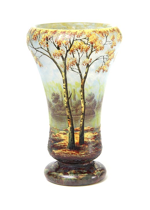 Daum Nancy, Fall Scenic Vase