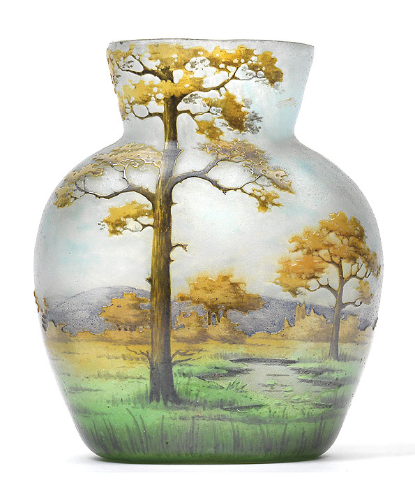 Daum Nancy, Spring Scenic Vase