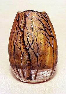 Daum Nancy, Winter Miniature Vase